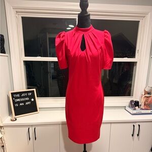 New York & Company Bold Red Midi Dress